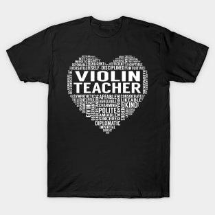 Violin Teacher Heart T-Shirt